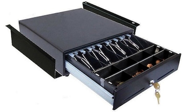 Kassenlade IQCASH330UNT RJ-11 mit Untertischhalterung 33x35x10cm, Kassenschublade, Geldlade