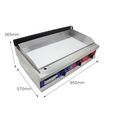 thumbnail of Gasfrit – Gasgrillplatte aus Hartchrom, Edelstahl, Industrie, 950 x 575 x 365 mm, 9 kW