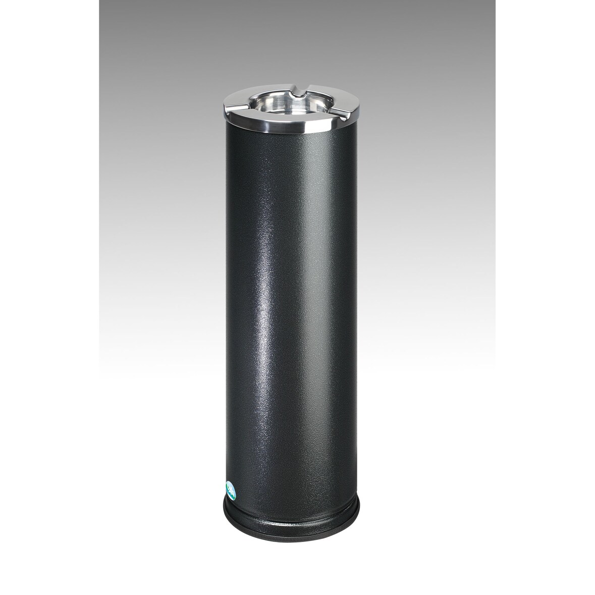 PROREGAL Robuster Ascher mit poliertem Aschereinsatz | 0,2 Liter, HxBxT 66x20x20cm | Verzinkter Stahl | Grau | Ascher Aschenbecher