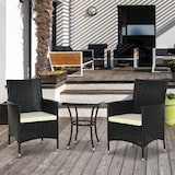 thumbnail of Outsunny Conjunto de Muebles Ratán para Jardín Formado por 1 Mesa y 2 Sillones con Cojines Estructura de Metal y Ratán Negro