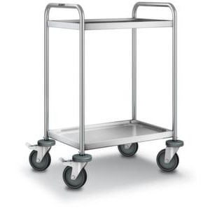 Edelstahl-Etagenwagen, Tragl. 120kg, 2 Etage(n), Ladefl. LxB 600x400mm