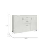 thumbnail of Dmora Credenza Dpavac, Buffet da soggiorno, Madia da salotto, Credenza moderna a 3 ante e 2 cassetti, 120x40h83 cm, Grigio