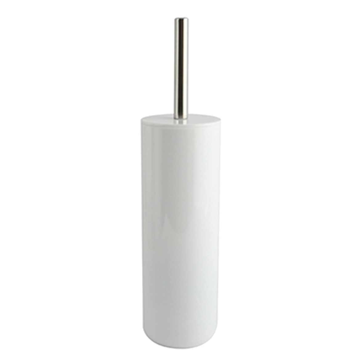 WellHome - Roestvrijstalen toiletborstel Ø9,1x37,4 cm in wit - In-aqua