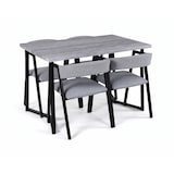 thumbnail of Yelloo - mod. MILANO Ensemble table 120x70 cm + 4 chaises modernes grises et noires