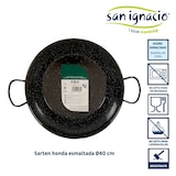 thumbnail of San Ignacio LA DEHESA - Honda geëmailleerde paellapan met handgrepen 40 cm
