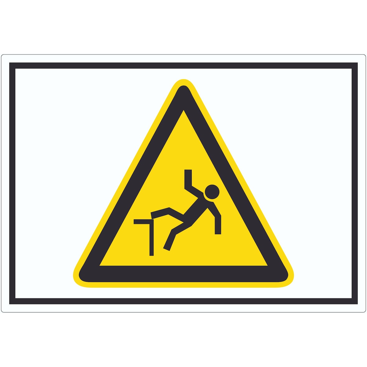 Vorsicht Absturzgefahr Symbol Aufkleber A3 (297x420mm)