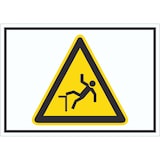 thumbnail of Vorsicht Absturzgefahr Symbol Aufkleber A3 (297x420mm)