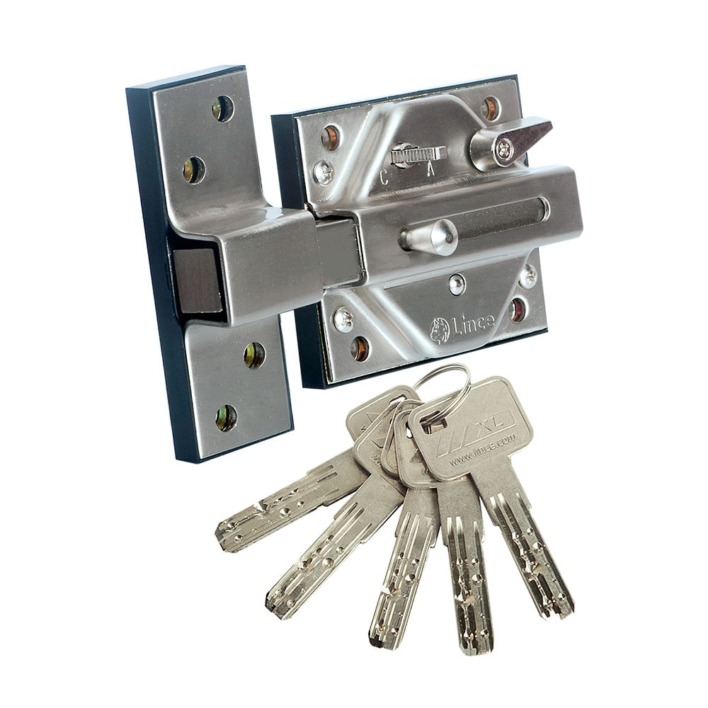 LINCE - Cerrojo Alta Seguridad 7930R Acabado Cromo Mate 97930Rcm Lince