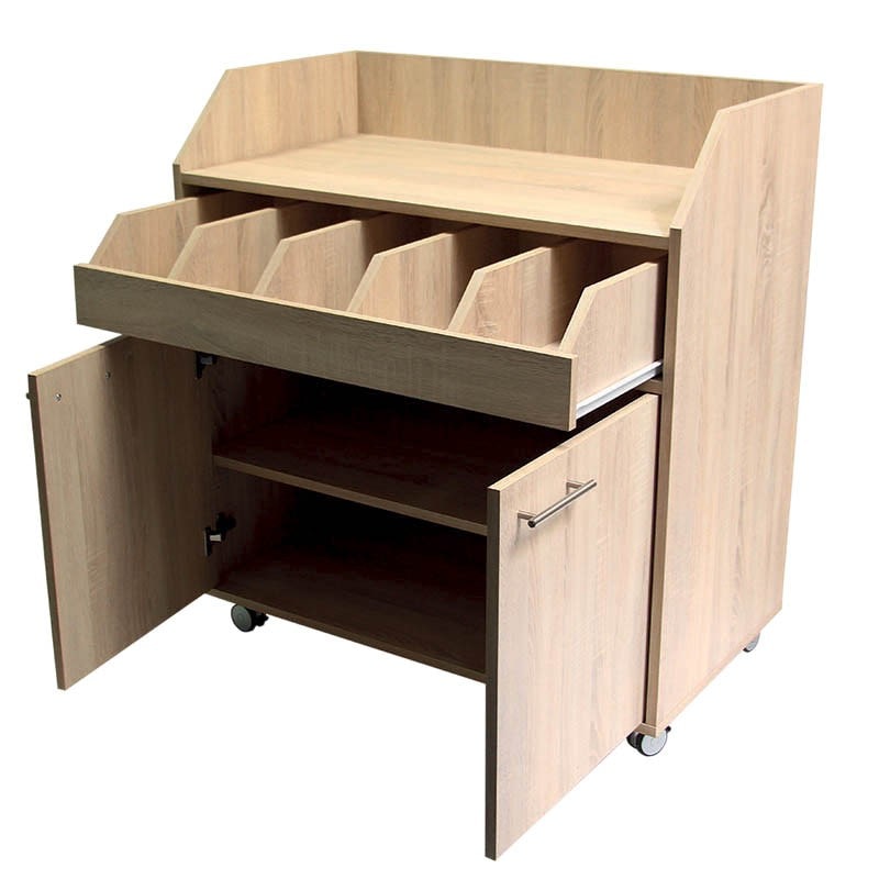 Ligne CHR Desserte Camarero, bois, 198 x 61 x 107 cm, beige chianti oak
