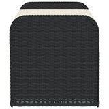 thumbnail of vidaXL Opbergbankje met kussen 115x51x52 cm poly rattan zwart