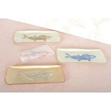 thumbnail of Plat rectangulaire vanille avec poisson doré 31.7x12.7cm