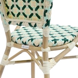 thumbnail of Fauteuil de terrasse bistrot parisien en aluminium et rotin vert foncé