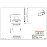 thumbnail of Mediclinics Babywickeltisch - vertikal - Wandmontage - schwarz - Edelstahl