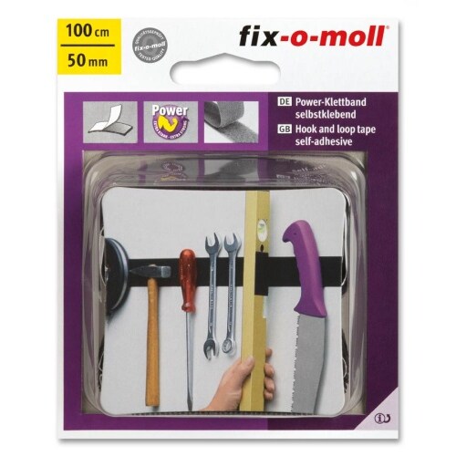 Power-Klettband 100cm x 50mm schwarz fix-o-moll