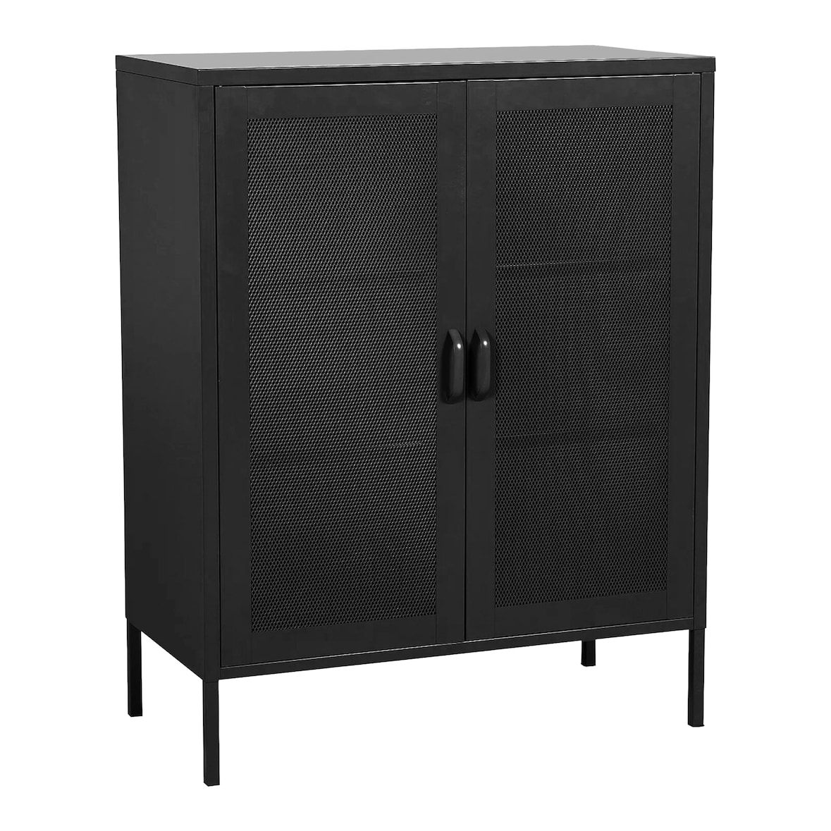 Helloshop26 - Buffet métallique acier 102 x 80 x 40 cm noir 03_0006610