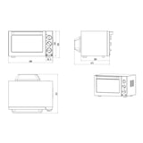 thumbnail of CombiSteel Multifunctionele Rotisserie-/Heteluchtoven | 4 Niveaus (452x302) | Elektrisch | 100°C/250°C | 2.7kW (230V) | 605x480x375(h)mm