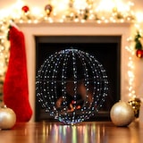 thumbnail of WellHome - Faltbare Metallkugel-Weihnachtsbeleuchtung mit 224 RGB-LED-Lichtern und Fernbedienung