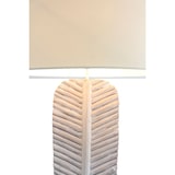 thumbnail of SalesFever Stehleuchte Blattoptik  175 cm | Schirm Baumwolle | Gestell Treibholz & Metallrohr | Standfuß Heveaholz | B 40 x T 30 x H 175 cm | weiß