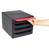 thumbnail of EXACOMPTA Module Caisson Ecobox 4 Tiroirs H28.4Xl23.4Xp34.8Cm Noir