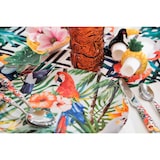 thumbnail of Juego de vajilla de porcelana multicolor Tropical Chic de 18 piezas de Excelsa