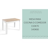 thumbnail of DUPI Mesa Comedor AITANA con Estructura y tapa superior de Madera (Taupe/Blanco, 140x80)