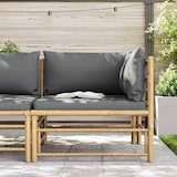 thumbnail of vidaXL Garten-Ecksofa mit Dunkelgrauen Kissen Bambus