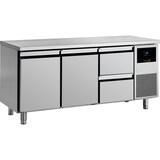 thumbnail of Cookmax Tiefkühltisch GN 1/1 mit
2 Türen und 2 Schubladen, o. Aufkantung