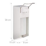 thumbnail of Relaxdays Eurospender 500 ml, Seifenspender Wandmontage, Desinfektionsmittelspender, Bügel-Mechanik, weiß