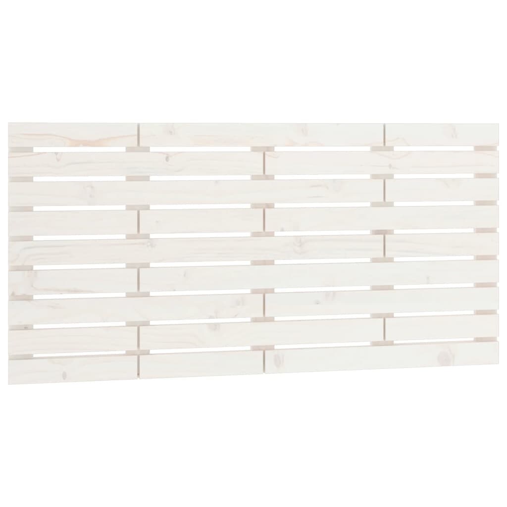 vidaXL Wand-Kopfteil Weiß 146x3x63 cm Massivholz Kiefer