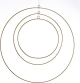 thumbnail of Dekoringe Metallringe mit Aufhängeösen DIY Basteln 50/40/30cm gold