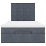 thumbnail of vidaXL Ottoman-Bett mit Matratzen & LEDs Dunkelgrau 120x190 cm Samt