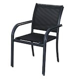 thumbnail of aro Silla apilable, acero/malla sintética, gris/negro