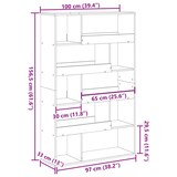 thumbnail of vidaXL Bücherregal Sonoma-Eiche 100x33x156,5 cm Holzwerkstoff