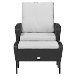 thumbnail of vidaXL Gartenstuhl mit Fußhocker Schwarz Poly Rattan