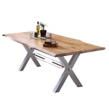 thumbnail of SIT Möbel Tischgestell X-Form | Stahl antiksilbern | B 80 x T 15 x H 73 cm | 07113-40 | Serie TOPS & TABLES