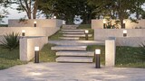 thumbnail of Tura 12W 3000K Mattschwarzer LED-Außenstrahler - IP65 IK06 Zylindrischer Strahler für Gärten und Wege - Beneito & Faure