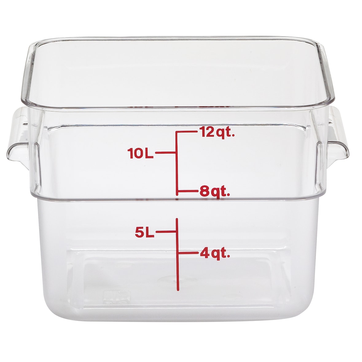 CAMBRO - 12SFSCW-135 - Recipiente quadrado 11,4 L - 25,6 x 31 x 21 cm - Transparente (Tampa não incluída)