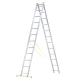 thumbnail of Escalera Aluminio 2 Tramos 10+10 Peldaños. Plegable, Antideslizante, Resistente
