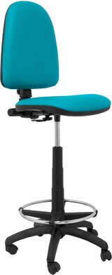 thumbnail of Ayna Stool Banco com mecanismo de contacto permanente e anel de apoio para os pés em tecido de imitação de pele verde