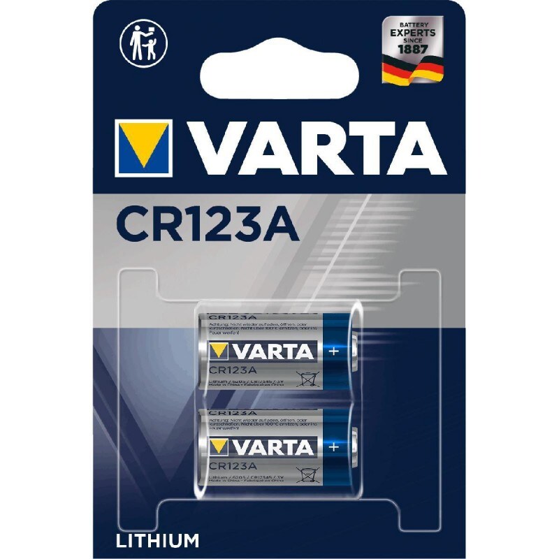Batterie Au Lithium Cr123a 3 V 2-blister Usage Non Intensif Varta