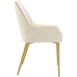 thumbnail of tectake Eetkamerstoel Avane, fluweeloptiek, draagkracht 120 kg - beige, Set van 6 - 405501