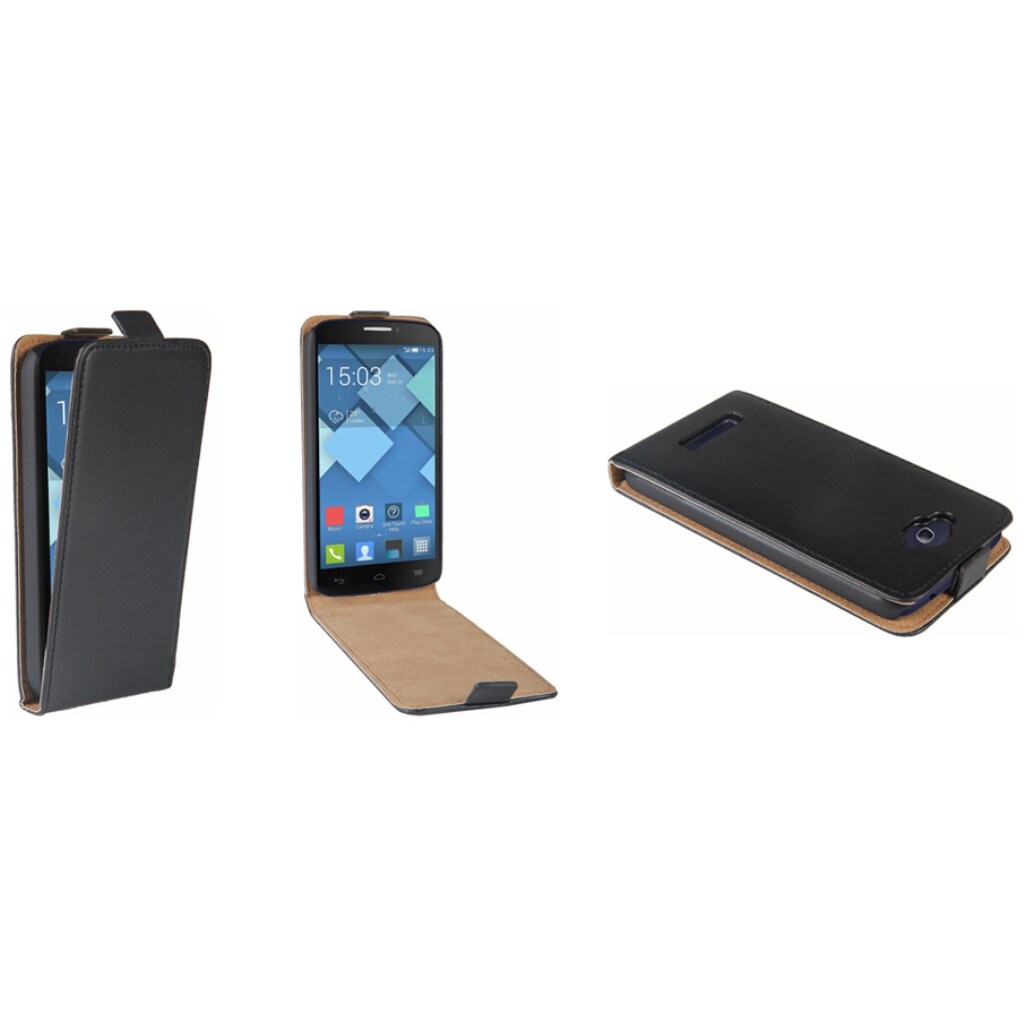 Flip Case für Alcatel One Touch Pop C7 Schwarz ultra slim