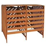 thumbnail of Cubo de basura XL 2 plazas/4 plazas HWC-J44, caja de basura, expandible 121x133x98cm madera certificado MVG ~ marrón
