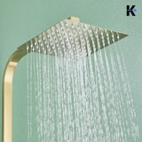 thumbnail of LANA| Conjunto de chuveiro de chuva premium em aço inoxidável dourado brilhante | Torneiras de design sistema de chuveiro|completo com chuveiro de mão