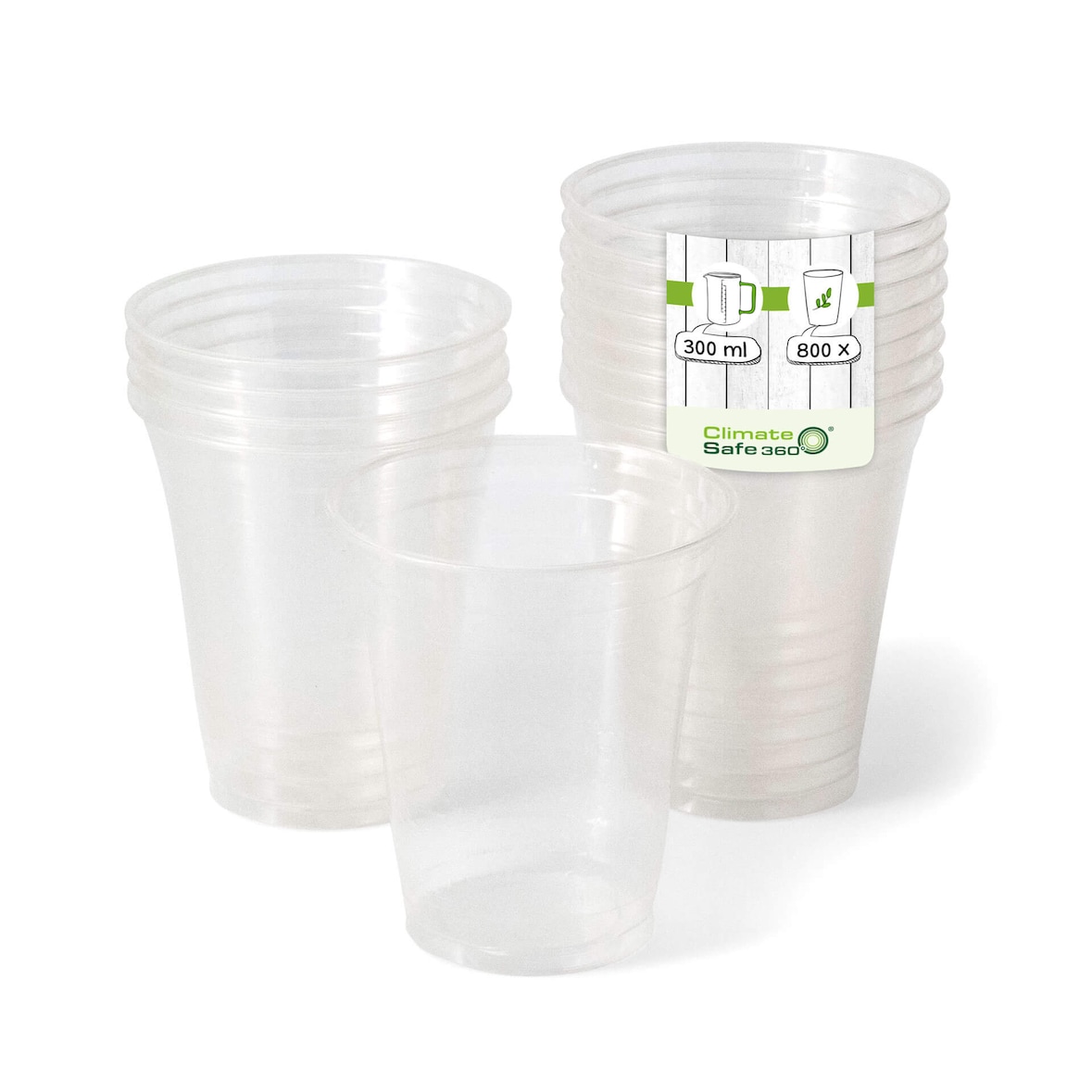 greenbox - PLA-Klarbecher 300 ml / 12 oz, Ø 95 mm, 800 St.