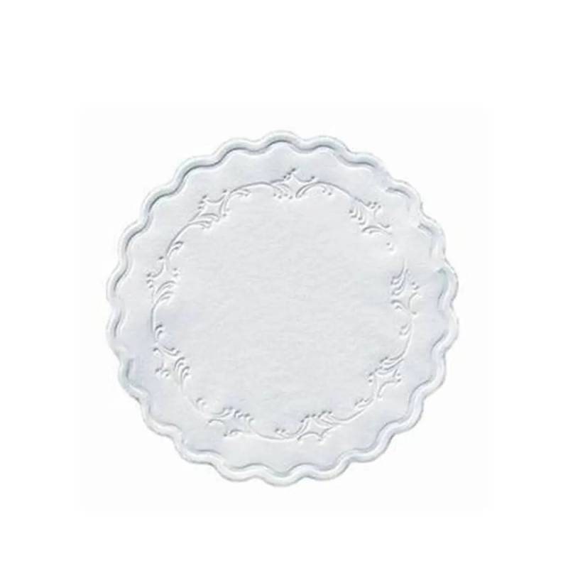 DUNI Tissue-Untersetzer Romance weiß Ø 9 cm
