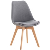 thumbnail of Chaise de salle à manger / cuisine Linares Gris clair/Tissu
