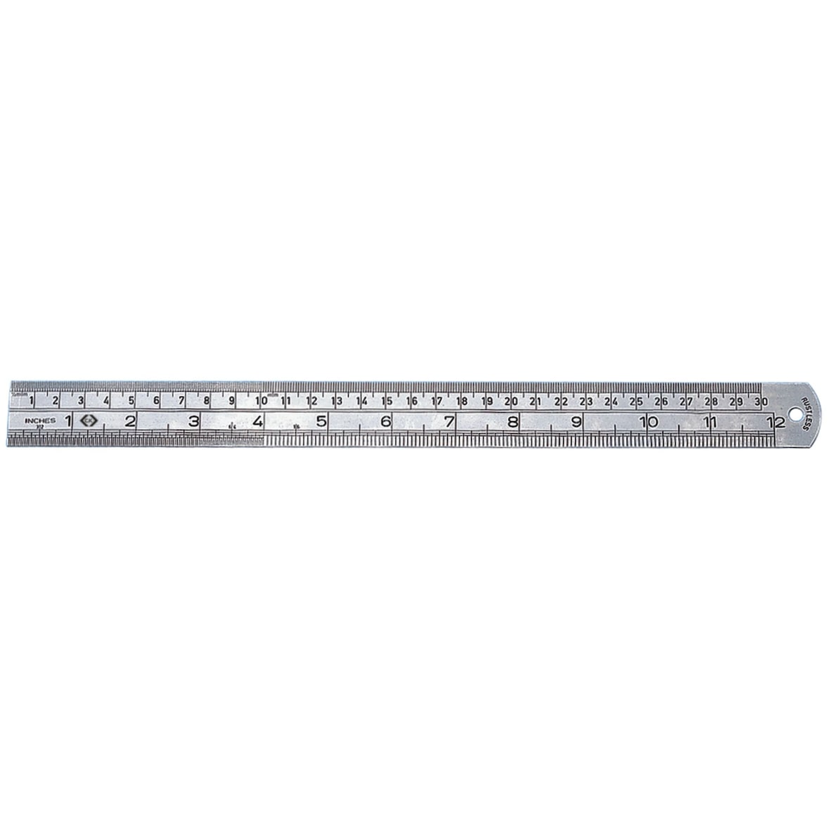 Stahllineal, metrisch/Zoll, 300 mm