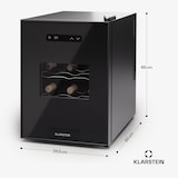 thumbnail of Klarstein Silent Vino 12 Uno Weinkühlschrank 31 L / 12 Fl 5-18 °C Touch Schwarz