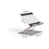 thumbnail of Tablet Ständer Rise bis 13 Zoll Aluminium silber.